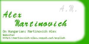 alex martinovich business card